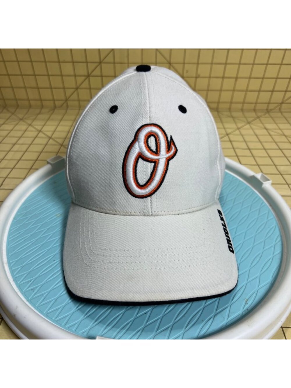 Baltimore Orioles Adjustable White & Black Hat With Embroidered Logo By Twins En